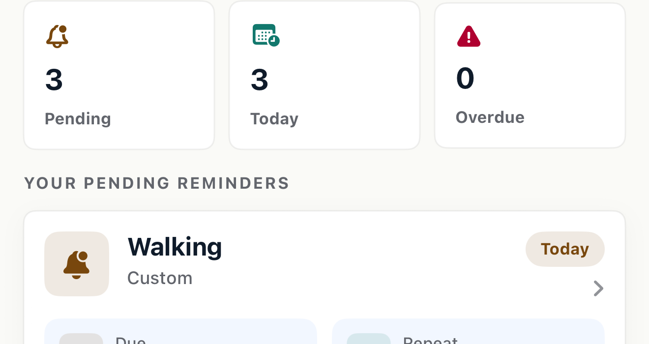 PawLedger reminders with due dates and repeat schedules